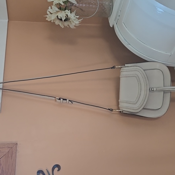 Franco Sarto Cream Crossbody Bag With Fringe - Picture 2 of 8